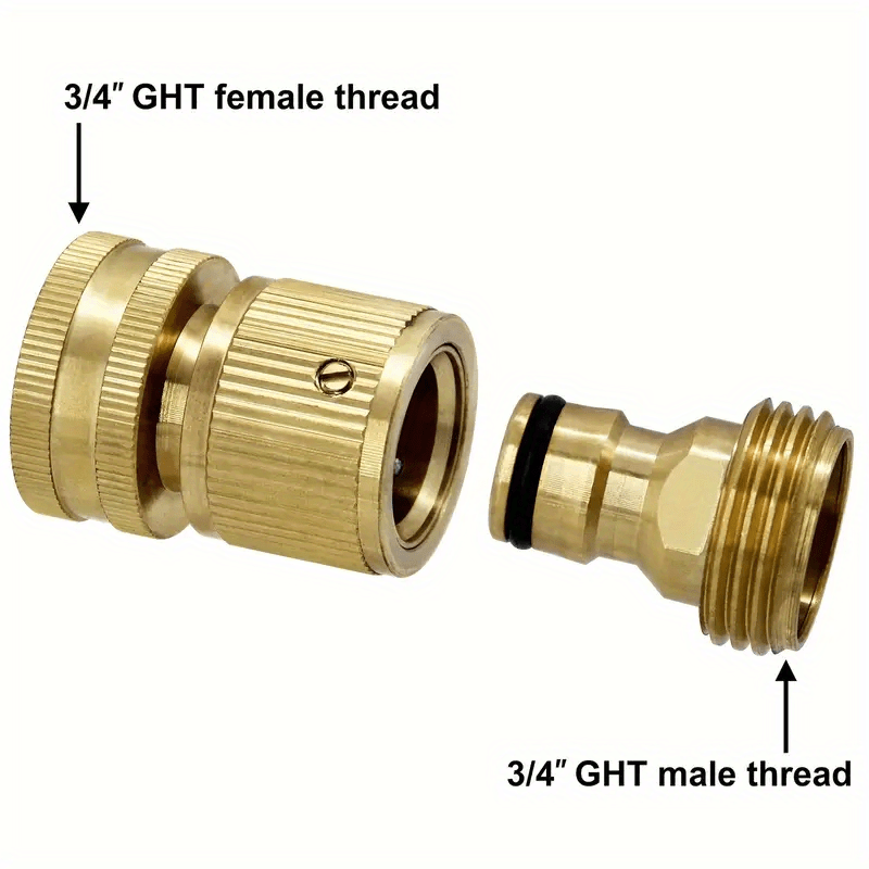 Garden Hose Quick Connectors Solid Brass Ght Thread Easy Temu Australia 0567