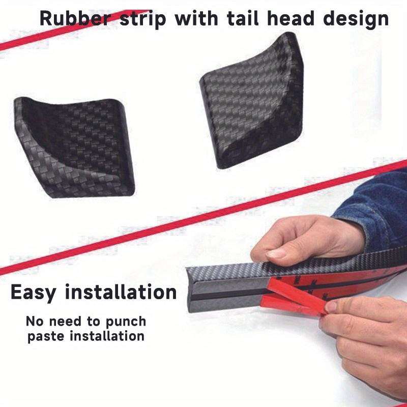 Non perforated Carbon Fiber Pattern Car Rear Wing Top Wing Temu Australia