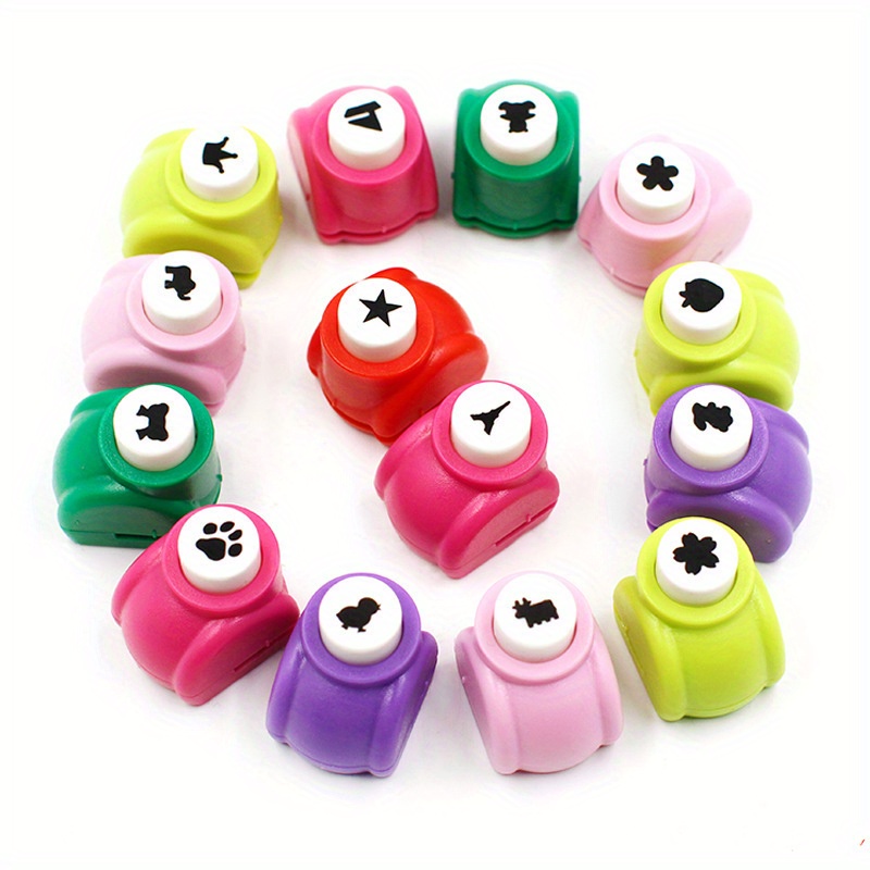 10PCS Paper Punch Scrapbooking Punches Cute Multi-pattern Hole Puncher Hand  Press Shapes Kid Cut DIY Handmade