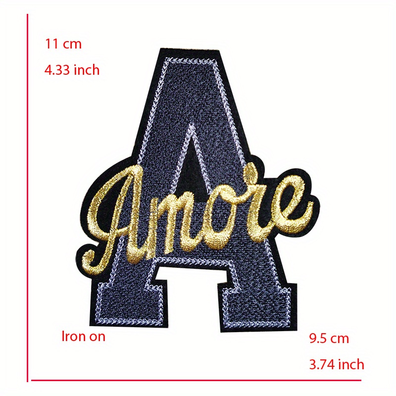  Iron on Letters for Clothing Glitter Chenille Varsity Letter  Patches for Jackets Backpacks Hat Sew Embroidered Alphabet 3'' with Gold  Sequin Personalized Cool Large Letterman Fabric Patches Blue O : Arts