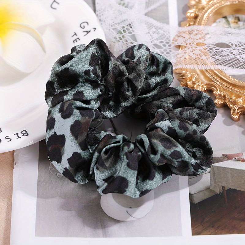 Leopard Print Hair Scrunchies Simple Fashion No Damage Hair - Temu