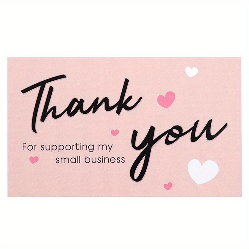 50-500pcs New Thank You For Supporting My Small Business Sticker