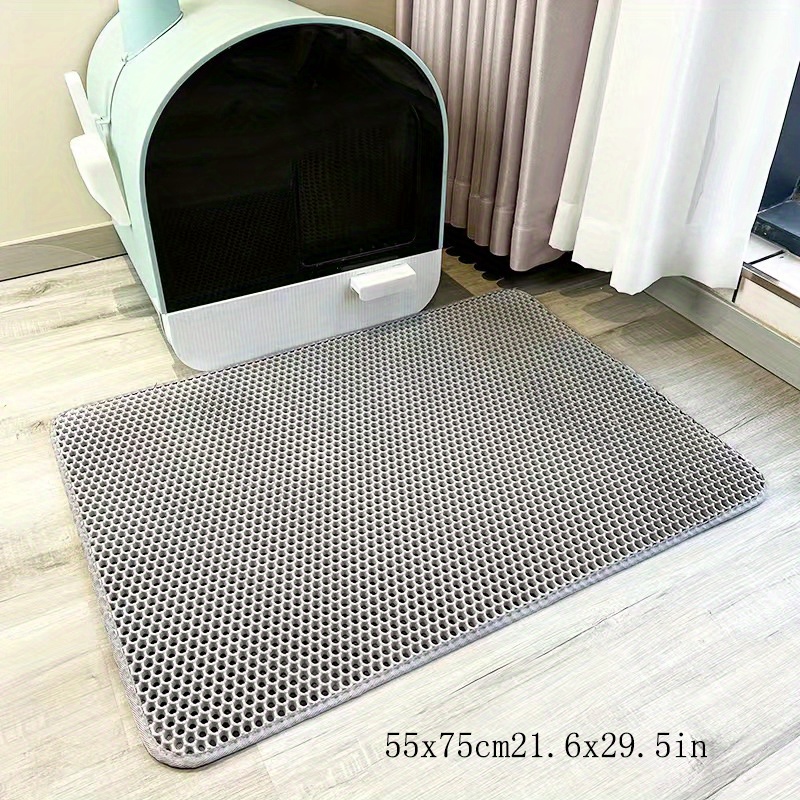 Quality Gray Cat Litter Trap Mat, Non-Slip Backing, Dirt Catcher, Soft on  Paws, Easy to Clean