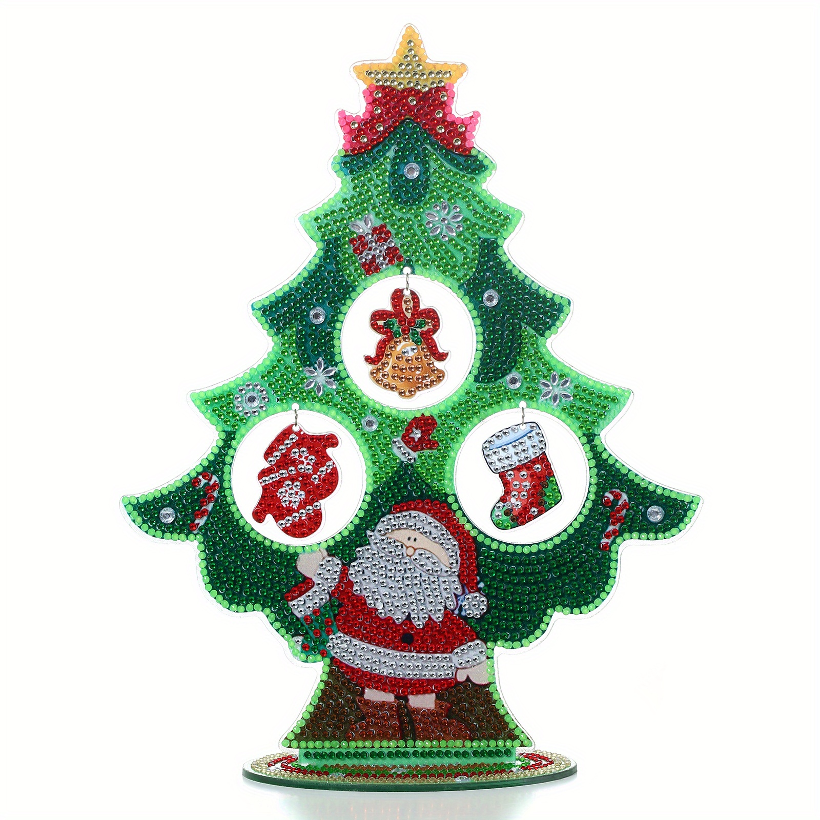 Diamond Painting Christmas Tree Desktop Ornaments Kits For Adults And  Beginners, Special Shaped Crystal Rhinestone Diy