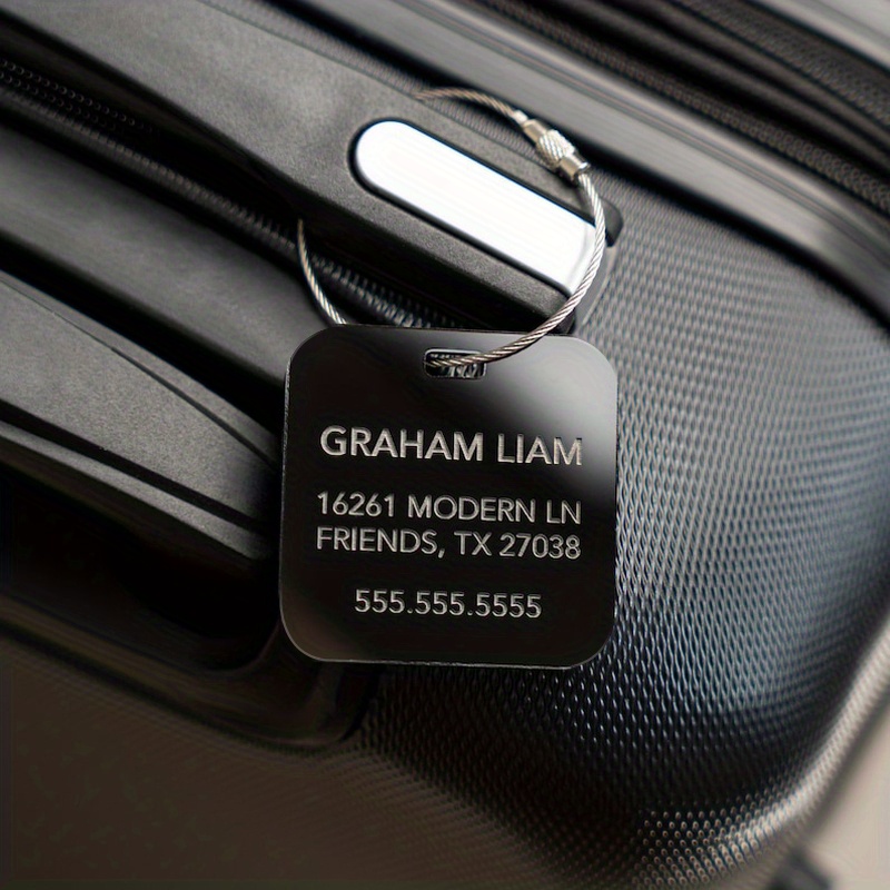 Personalized Luggage Tag - Customized Luggage Tag - Engraved Luggage Tag -  Name - Customized - Travel Tag - Luggage Tag
