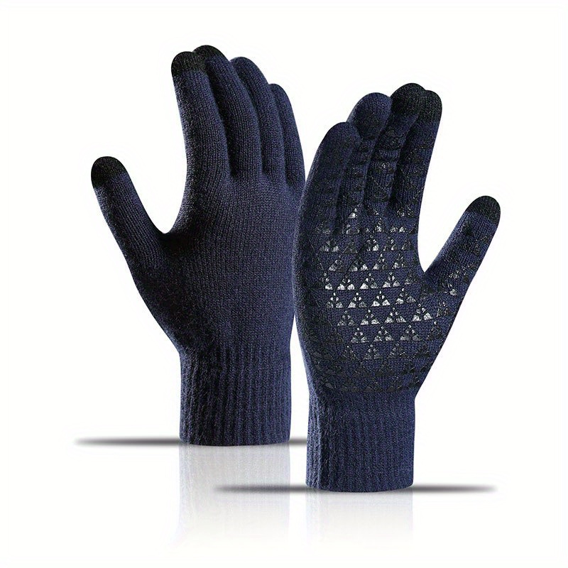 Winter Knitted Gloves Touch Screen Warm Anti Slip Cycling