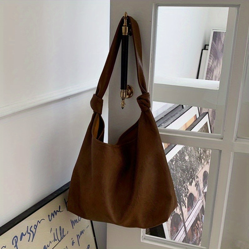 Large Capacity Soft PU Leather Handbag Lightweight Work Bag