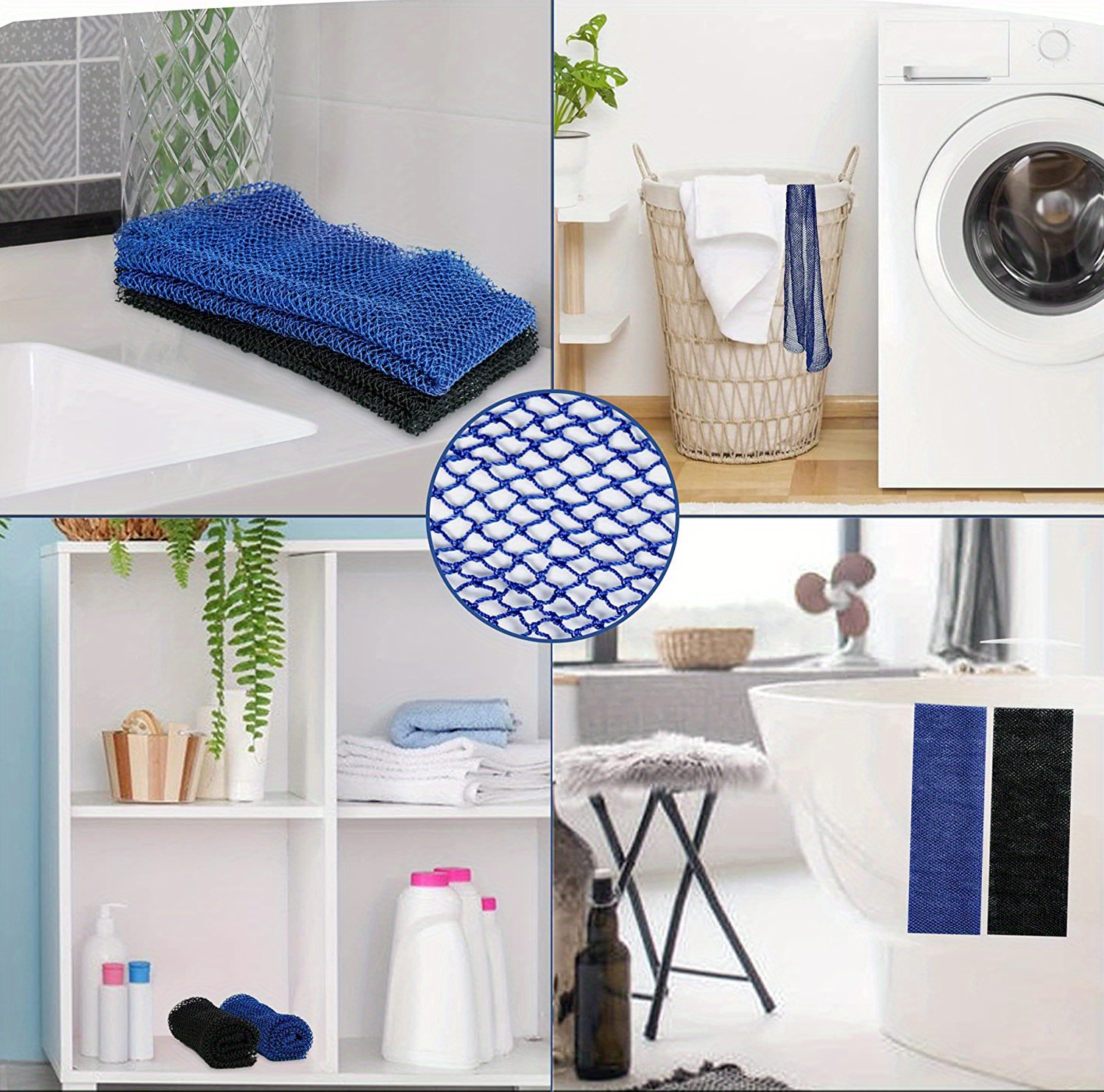 5 Pack African Net Sponge Bathing Sponges & Back Scrubbers - View #7