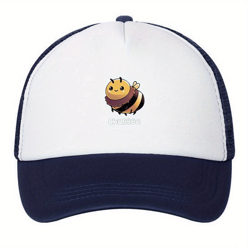 Unisex Sunshade Adjustable Baseball Cap with Bee Pattern