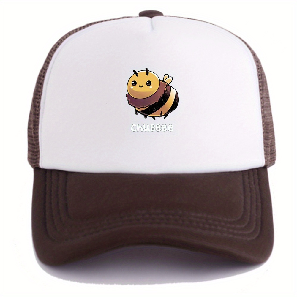 Unisex Sunshade Adjustable Baseball Cap with Bee Pattern