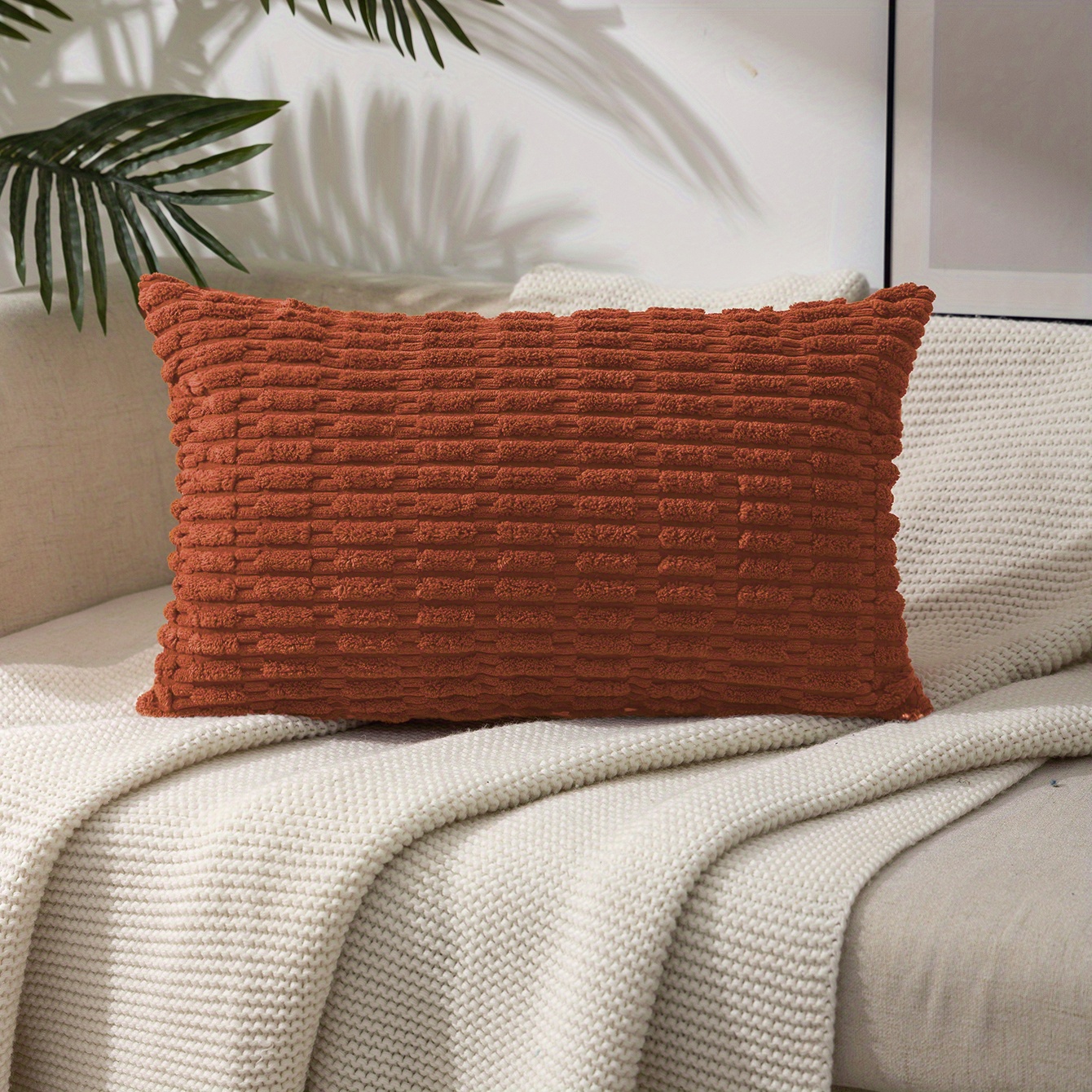 Corduroy Ribbed Cushion Cover