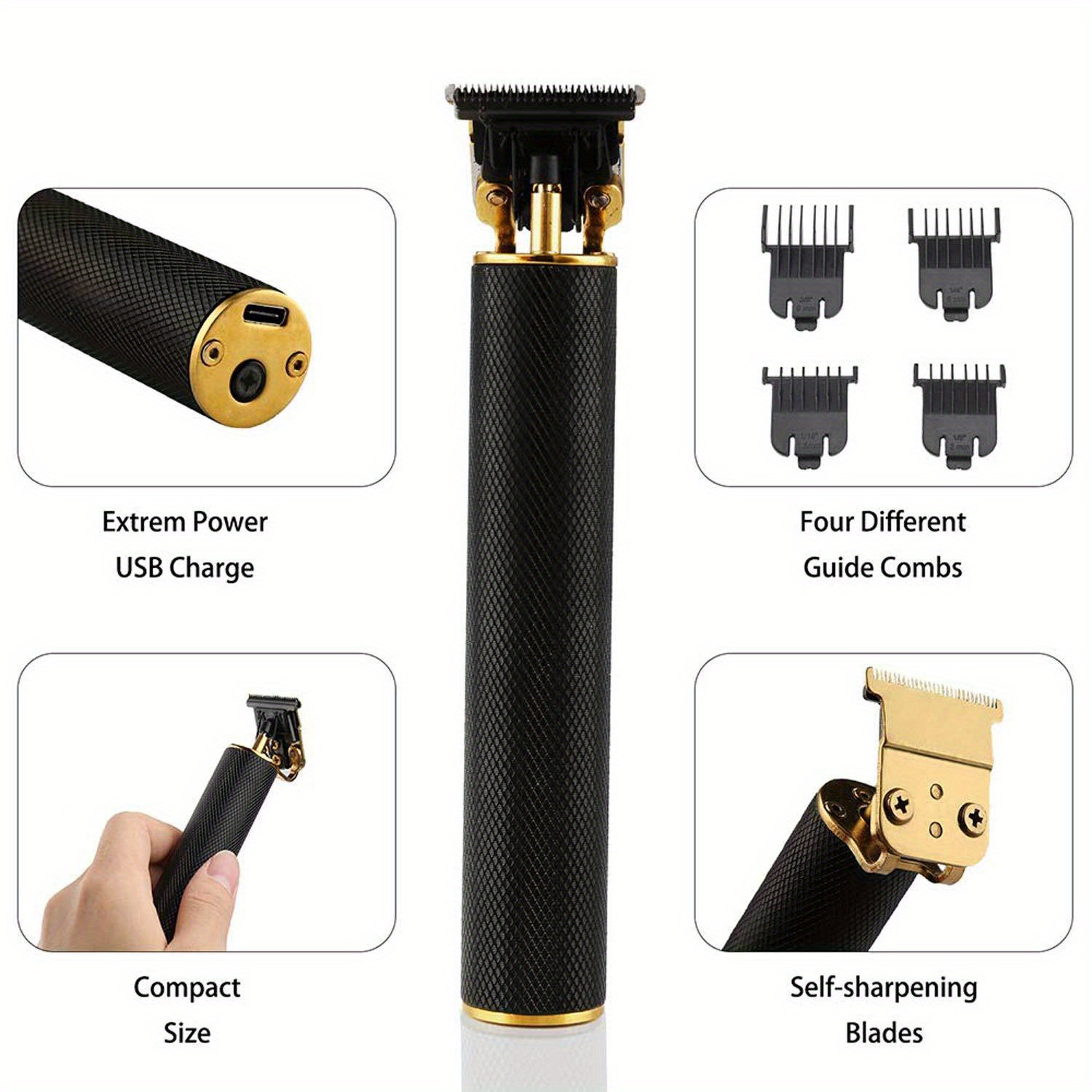 T9 Buddha Head Electric Clipper Carving Push White Hair Temu