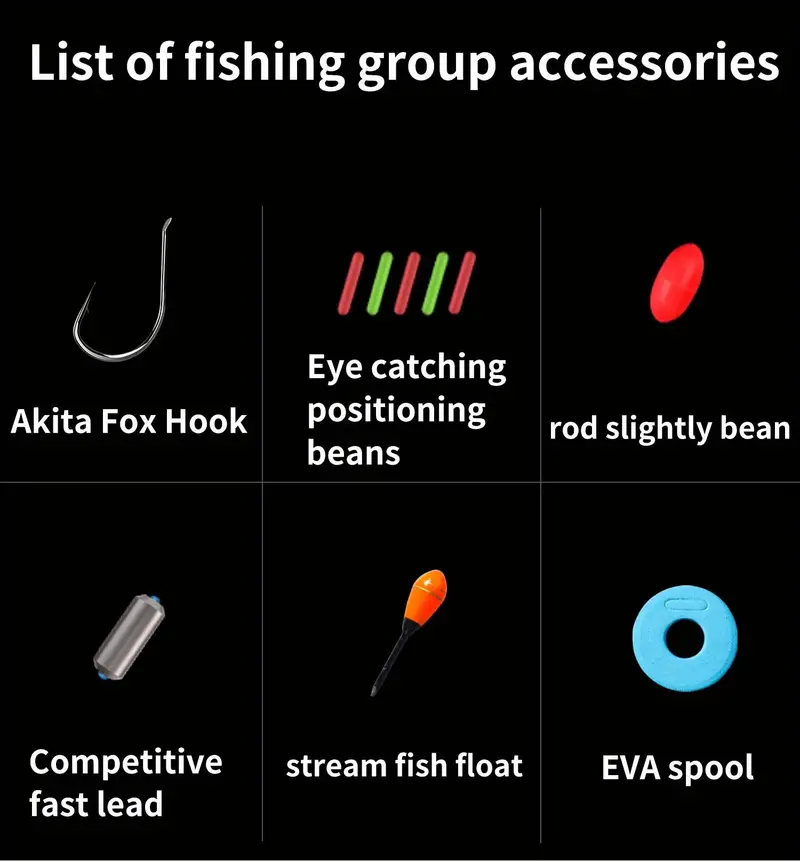 Eva Fishing Group Spool Luminous Fishing Line Fish Hook Lead - Temu