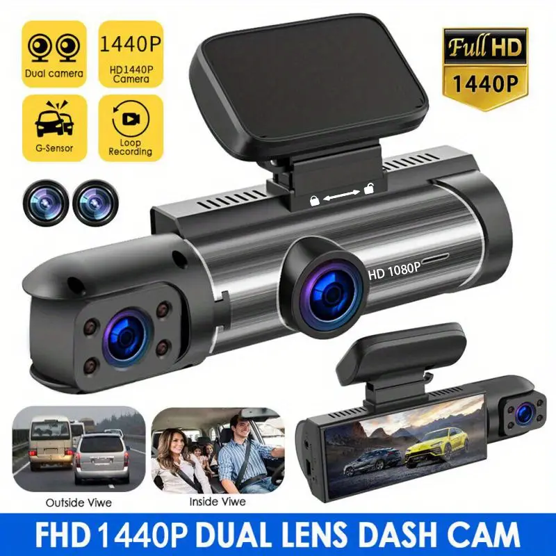 Dash Cam Dual Lens Dash Cam Front Built in Camera G Sensor - Temu