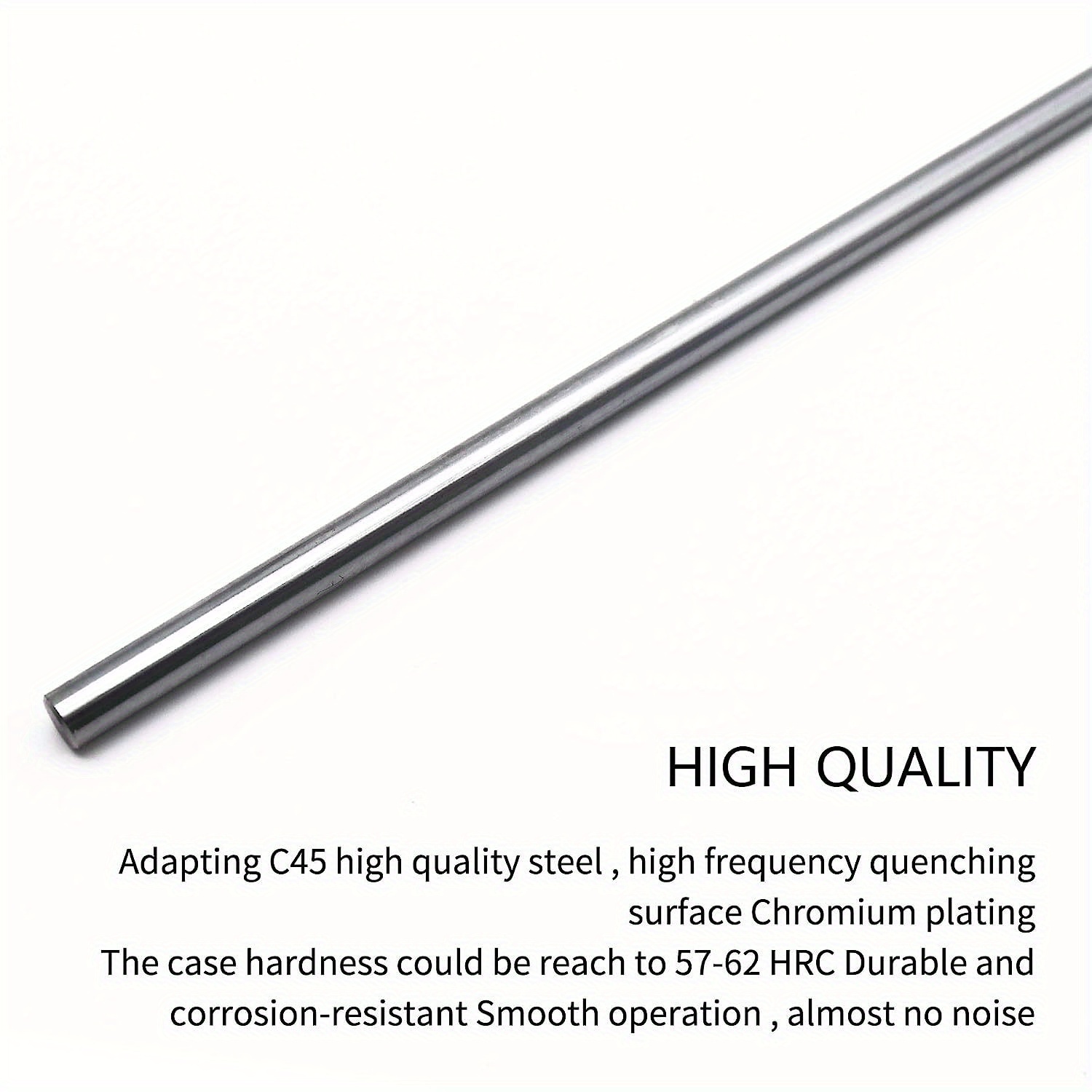 2pcs Linear Motion Rods 6mmx400mm (0.236x15.748 Inches) Case Hardened  Chrome Plated Linear Motion Rod Shaft Guide For 3D Printer, DIY, CNC -  Metric H8