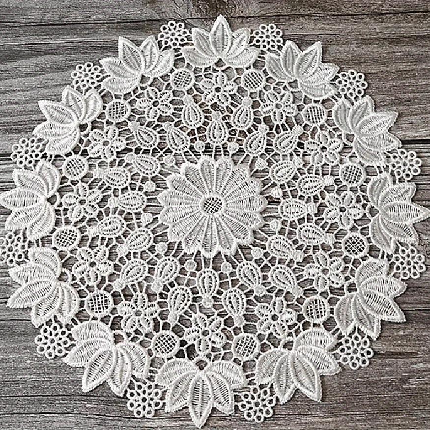 Light Luxury European-style Round Coaster, Fabric Table Mat – 1pc | Stylish Plate & Vase Decorative Pad For Home Décor And Festive Dining