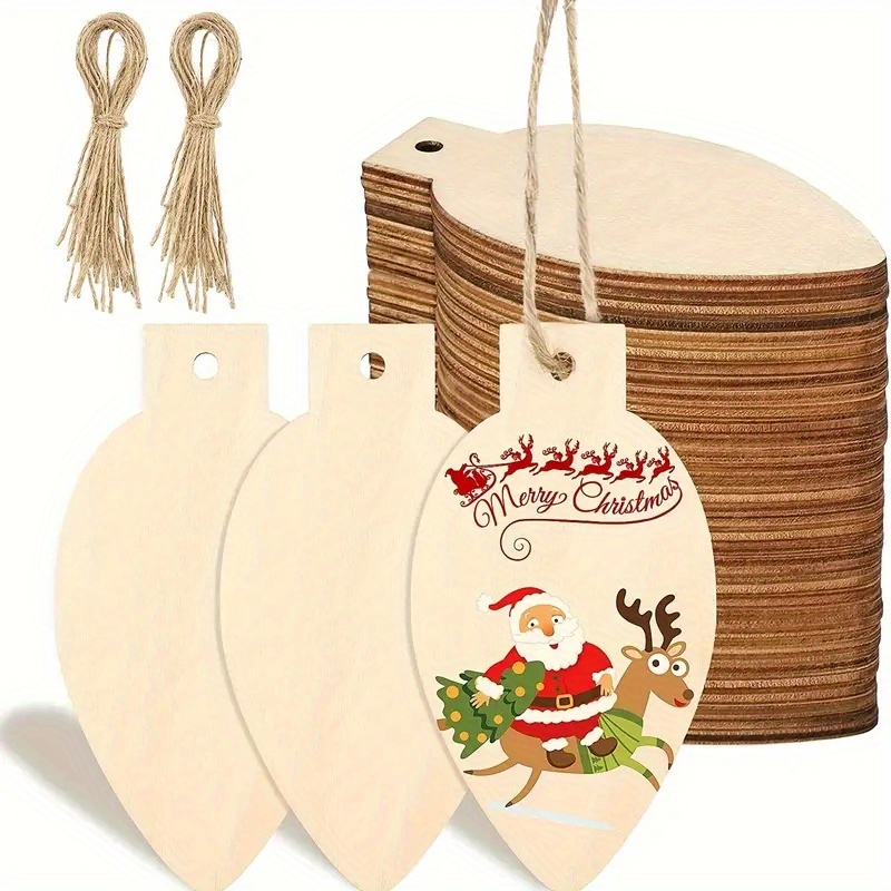 Diy Wooden Christmas Ornaments Predrilled Wood Circles For Crafts