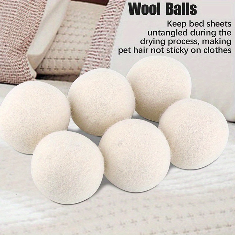 3/6 Pezzi, Premium Natural Wool Dryer Balls - Sostituiscono Le Lenzuola Per  Asciugatrice E L'ammorbidente - Palline Per Il Bucato Per L'asciugatrice -  Temu Italy