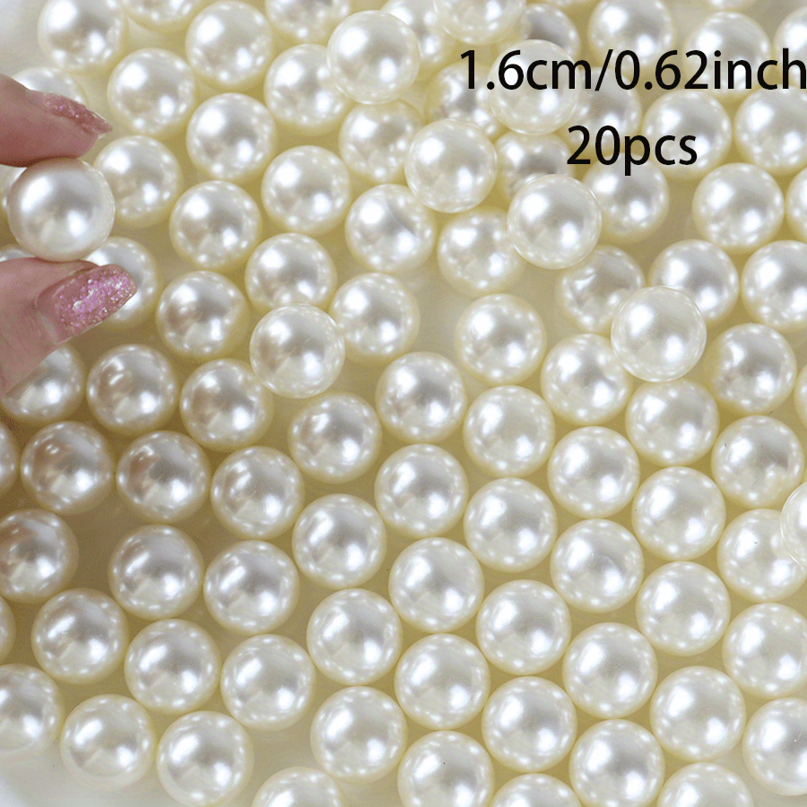 Ivory Imitation Pearls Without Holes Beads For Jewelry - Temu