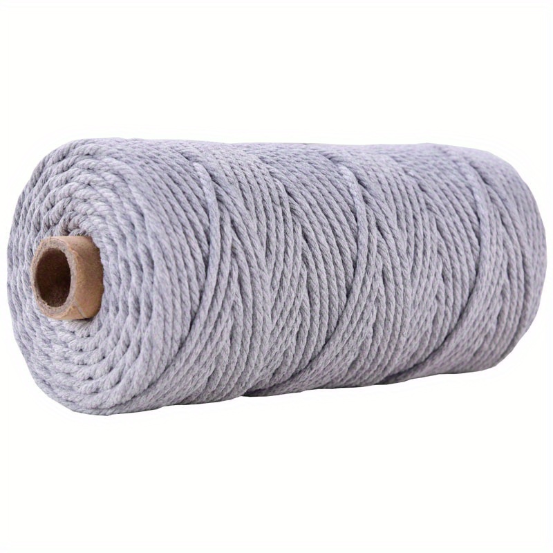 Cuerda para macramé de algodón reciclado - Kesi Art - 2 mm Vert de gris  (n°112) x6 - Perles & Co