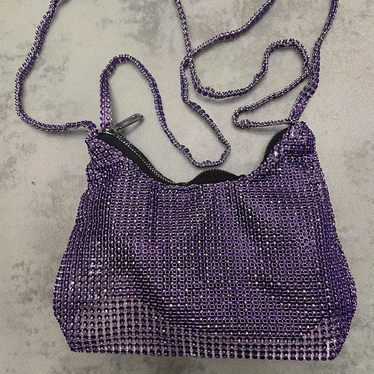 Silver Rainbow Glitter Cross-Body Bag