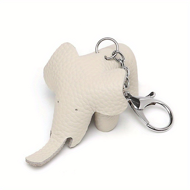 Leather hot sale elephant keychain