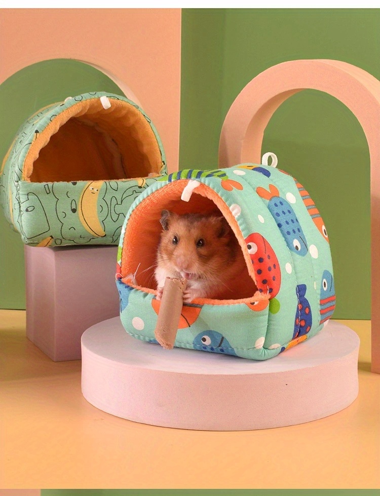 guinea pig nest hamster hideout small animal hamster squirrel bed house cage details 2
