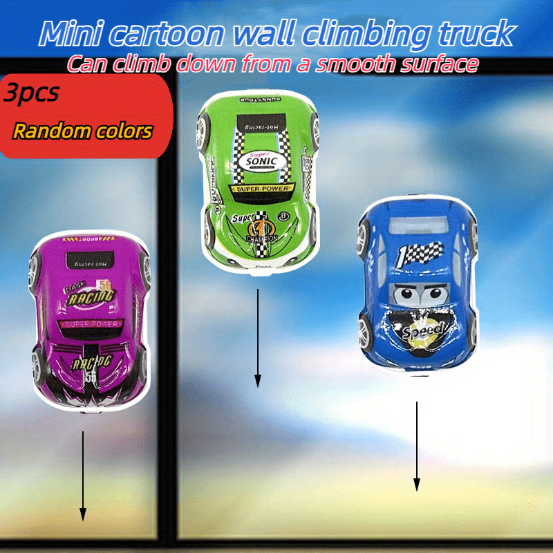 3 Teile/satz Mini Wand Klettern Auto Pvc Digital Cartoon Trägheit Auto  Kreatives Spielzeug Selbstklebendes Auto Klettern Auto, Mit Selbstklebenden  Rädern An Der Unterseite, Die Von Der Wand Herunterklettern Können.  Zufällige Farbe 