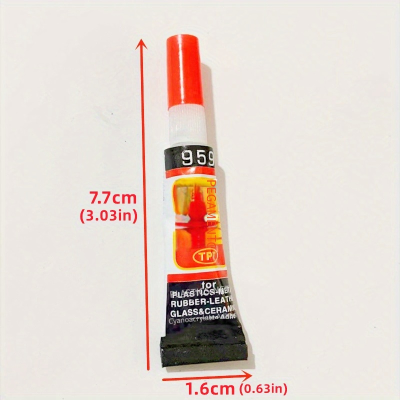 502 Super Glue, adhesivo fuerte de cianoacrilato de secado rápido  instantáneo, súper pegamento universal, material de oficina de goma de  cuero de