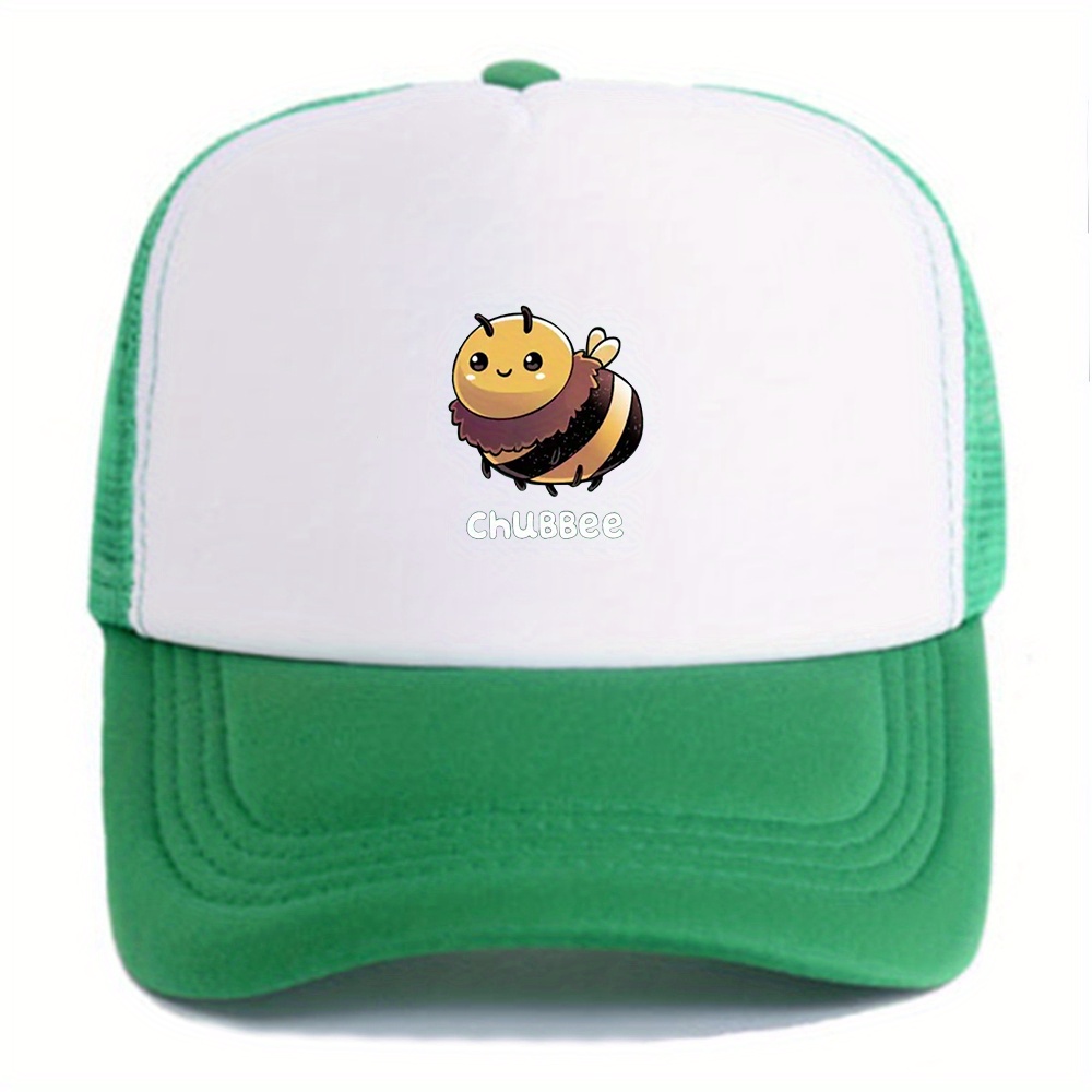 Unisex Sunshade Adjustable Baseball Cap with Bee Pattern
