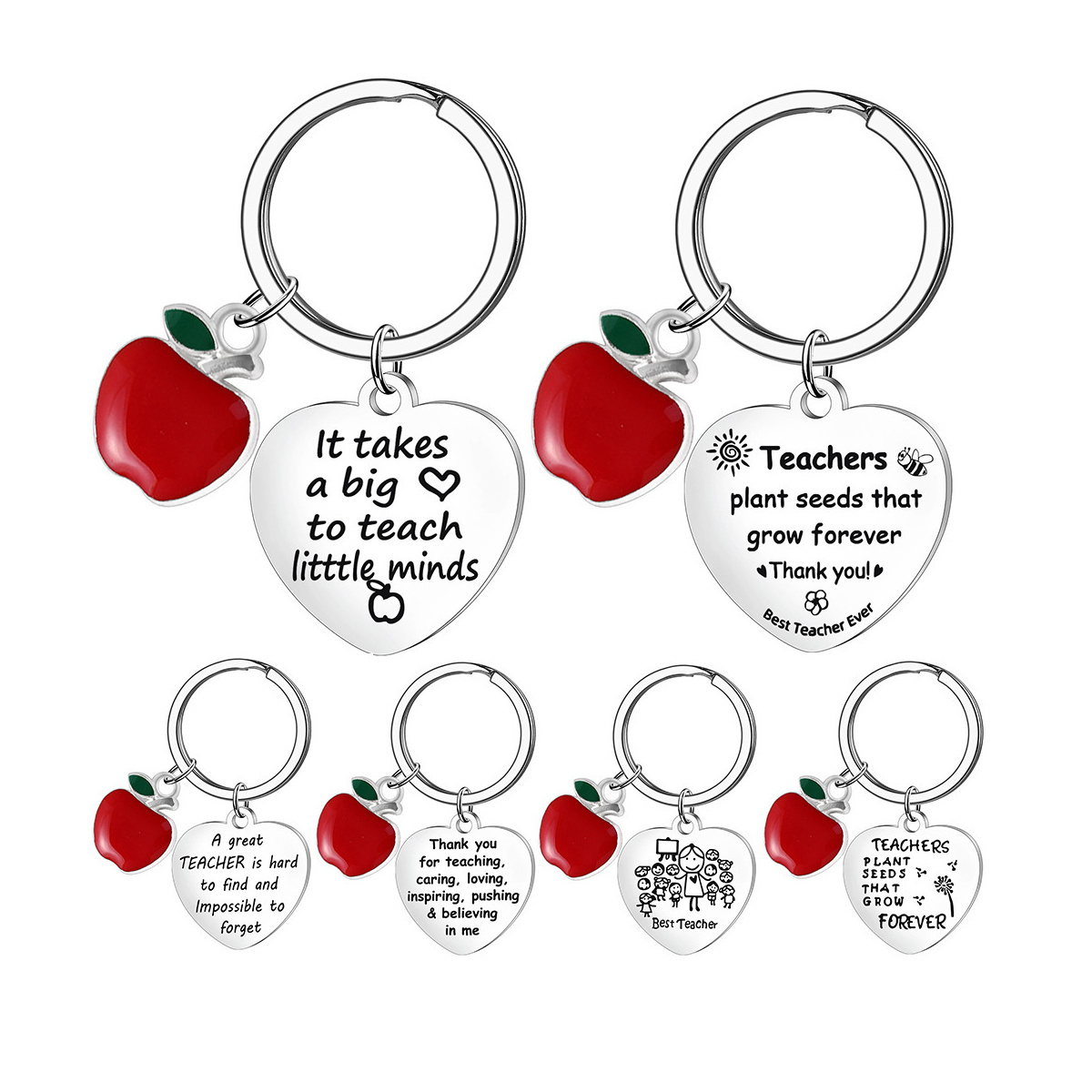 Temu 1pc, Stainless Steel Keychain, Unique Teacher Appreciation Gift, Female Teacher Gift, Teacher Key Chain, Teacher Christmas Gift, Teacher Valentine