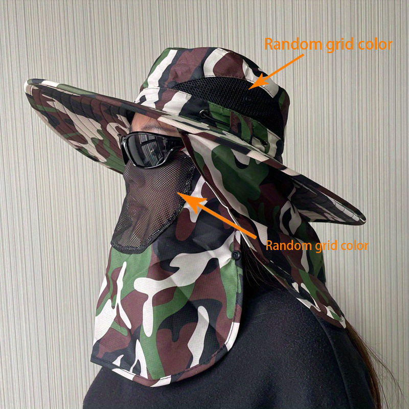 Outdoor Uv Sun Protection Wide Brim Fishing Removable - Temu