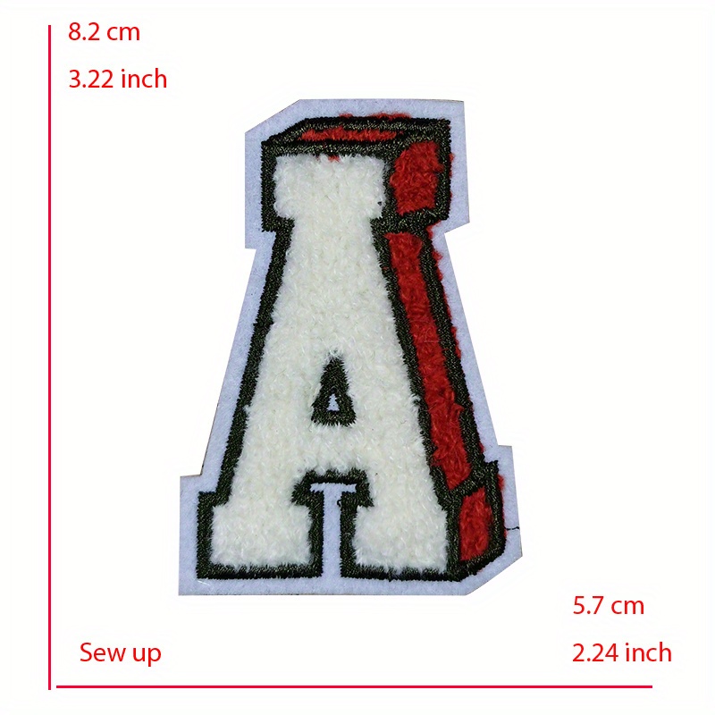 Colored Chenille Letter Abc Iron Patch Letter Patch - Temu
