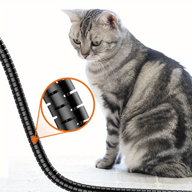 Pe Winding Cable Management Pipe Wire Wrap Line Coiled Tube Temu