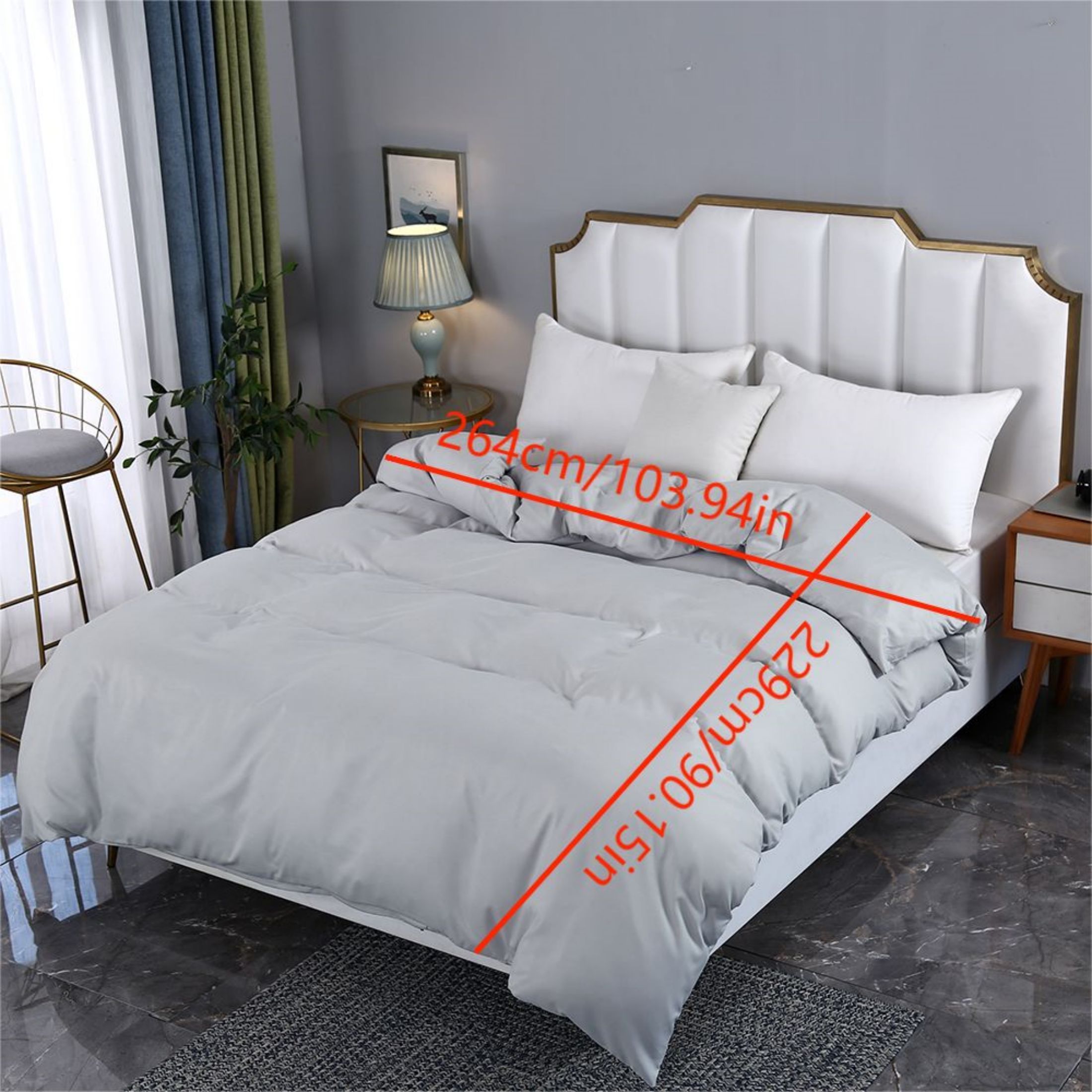 1pc Plain Back Pillow, Minimalist Polyester Bed Rest Pillow With