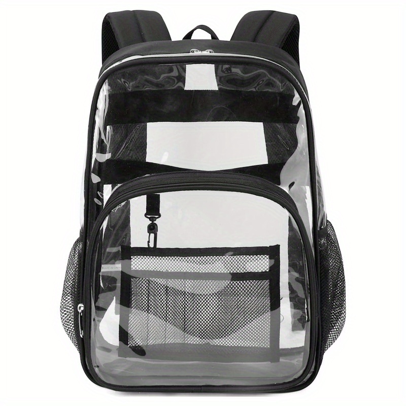 PVC Transparent Bag Outdoor Sports Field Mini Travel Backpack Backpack Mini  Backpack Organizer Insert (Grey, One Size)