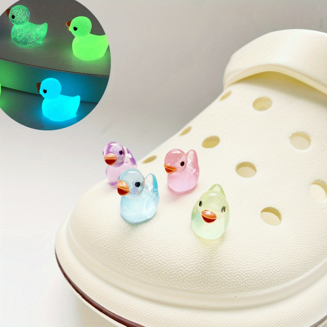 Luminous Duck Series Removable Shoe Charms For Clogs Sandals Decoration,  Shoes Diy Accessories - Temu Philippines