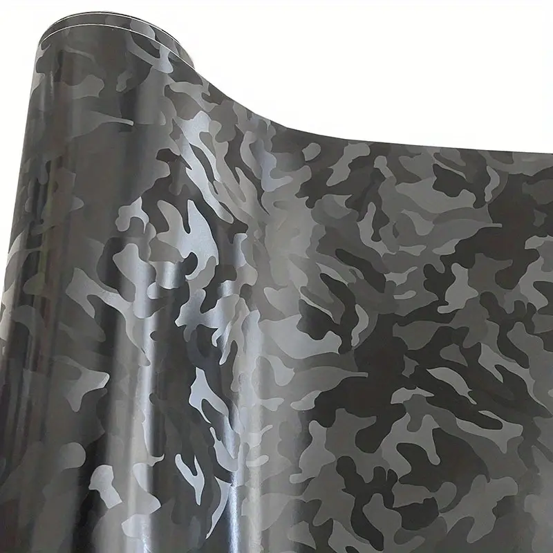 Transform Car Black Stealth Camouflage Vinyl Wrap Self - Temu Canada