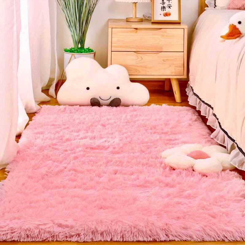 Soft Plush Rug Rectangle Shape Living Room Bedroom Carpet