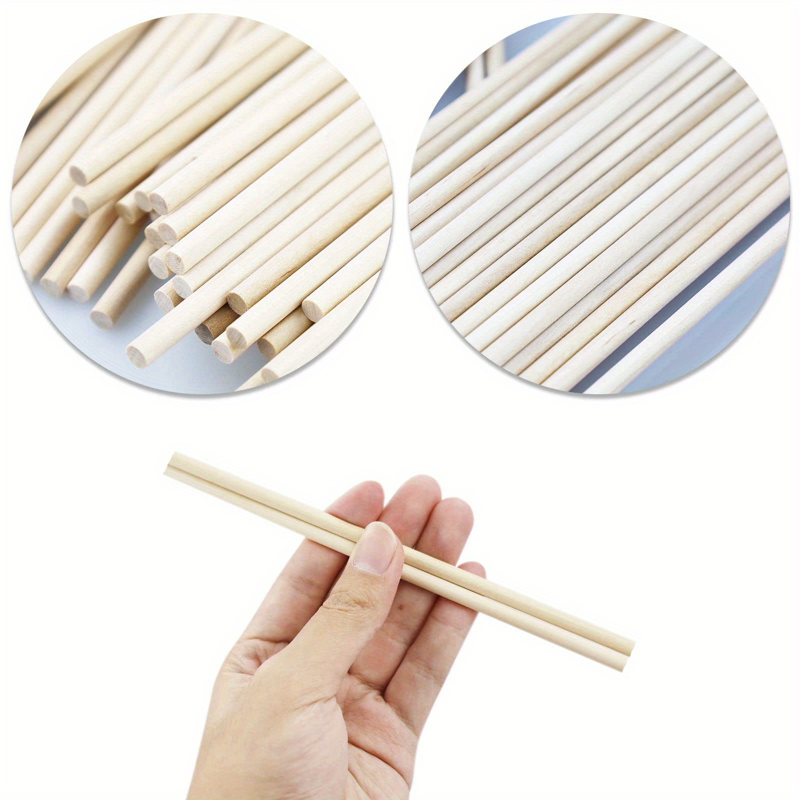 Wooden Sticks Wood Dowel Rods Craft Natural Wood Stick - Temu