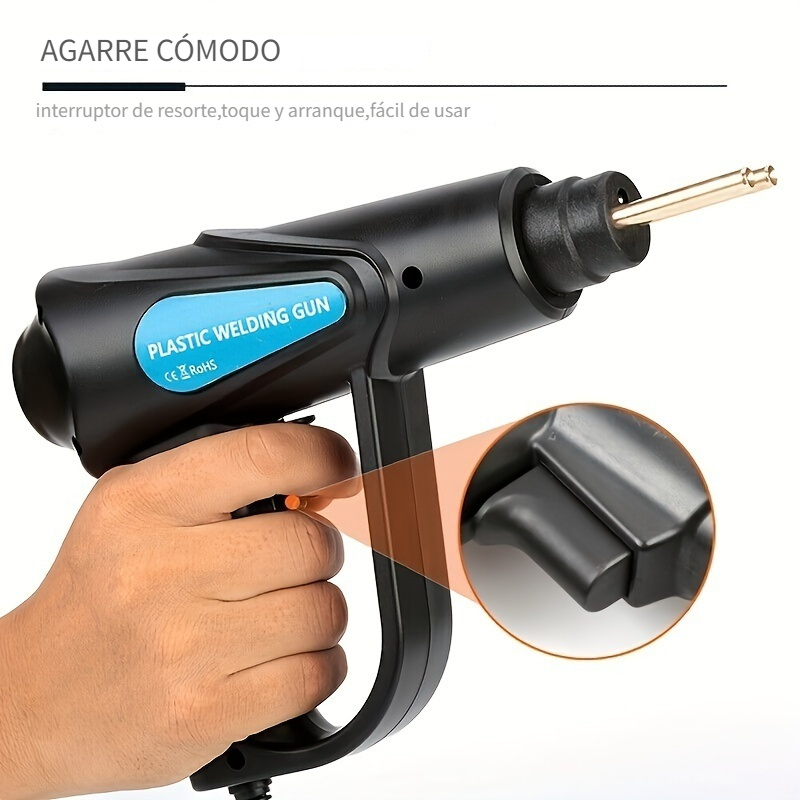 Soldador De Plástico Caliente, Pistola De Calor, Grapadora Caliente,  Máquina De Soldadura De Plástico, Parachoques, Soldador, Grapas, Kit De  Herramientas De Reparación De Parachoques - Máquinas De Soldadura De  Plásticos - AliExpress