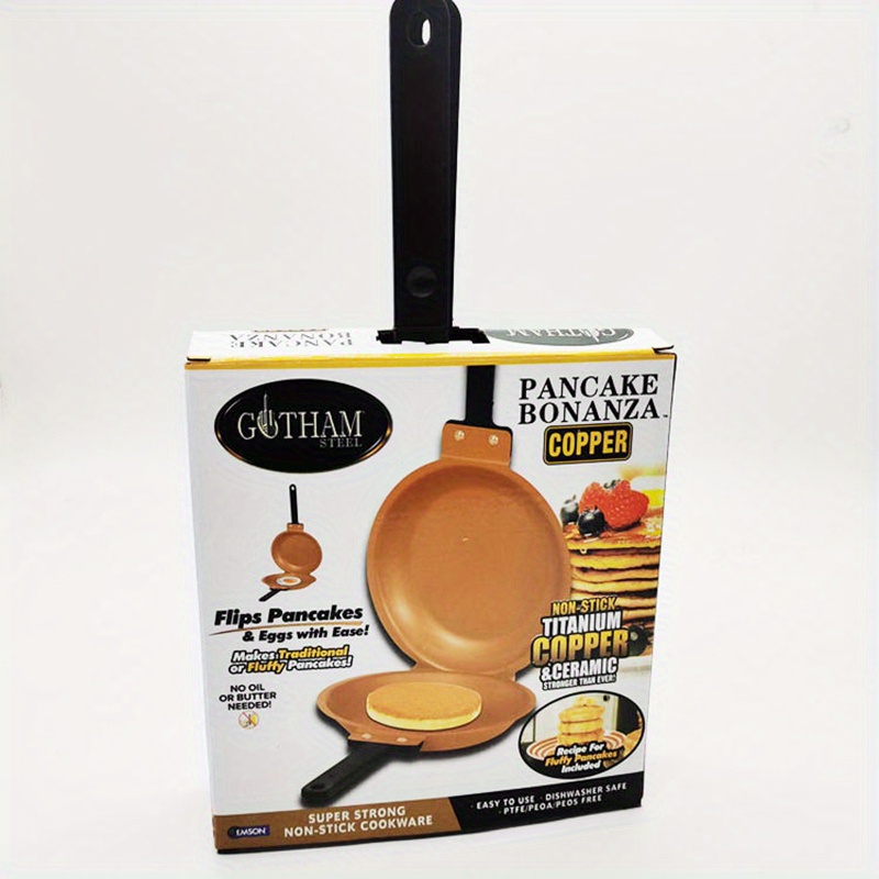 Gotham Steel 7 In. Non-Stick Ti-Ceramic Pancake Bonanza, The Easy Double  Flip Pan 2049 - The Home Depot
