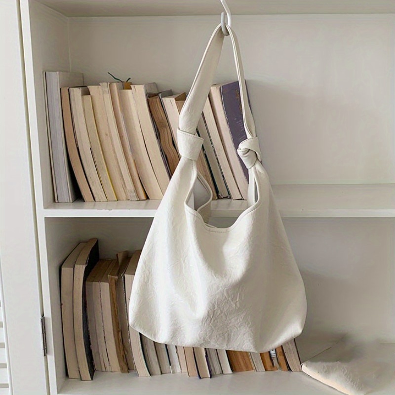Large Capacity Soft PU Leather Handbag Lightweight Work Bag