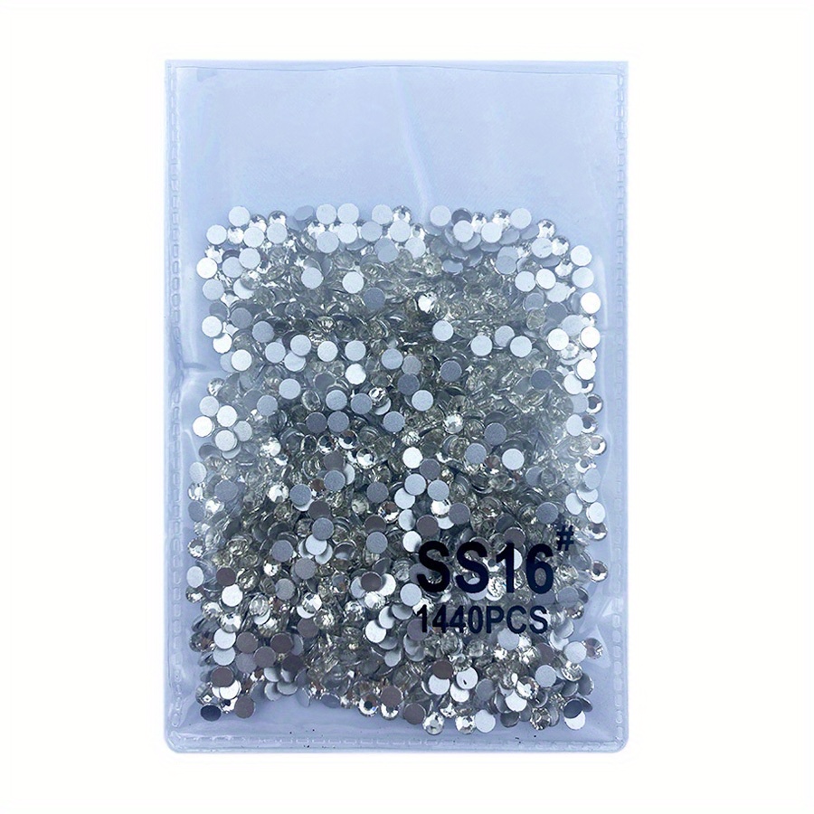 Beadsland Clear Rhinestones, Flatback Crystal Rhinestones for Craft, Crystal SS16, 1440pcs, Women's, Size: SS16/1440pcs