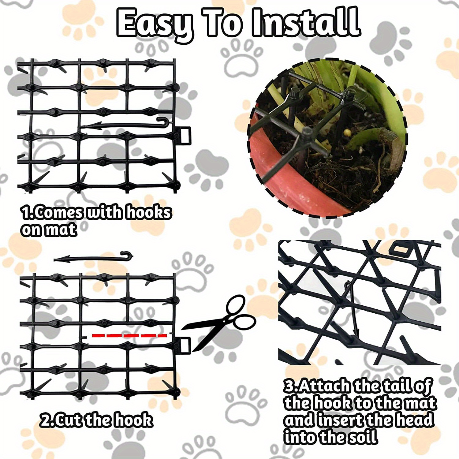 Plastic Cat Scat Mat Spikes Cuttable Anti cat Thorn Pad Cat Temu