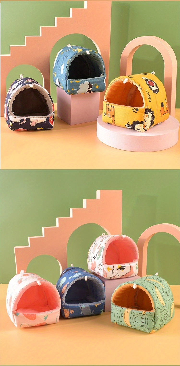 guinea pig nest hamster hideout small animal hamster squirrel bed house cage details 4
