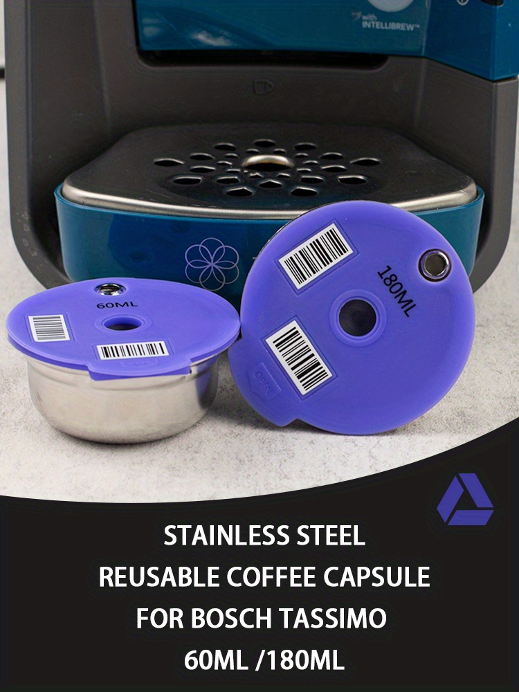  BENFUCHEN - Cápsulas de café reutilizables para Bosch Tassimo  con tapa de silicona para cafetera Bosch, discos de café Tassimo  recargables para máquina BO-SCH, discos de espresso Tassimo azul especial,  2.3