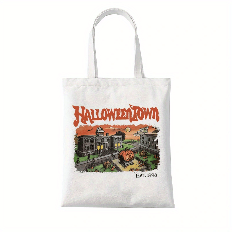 Dark Skull Graphic Crochet Bag, Halloween Theme Knitted Tote Bag, Vintage  Gothic Ghost Shoulder Bag - Temu