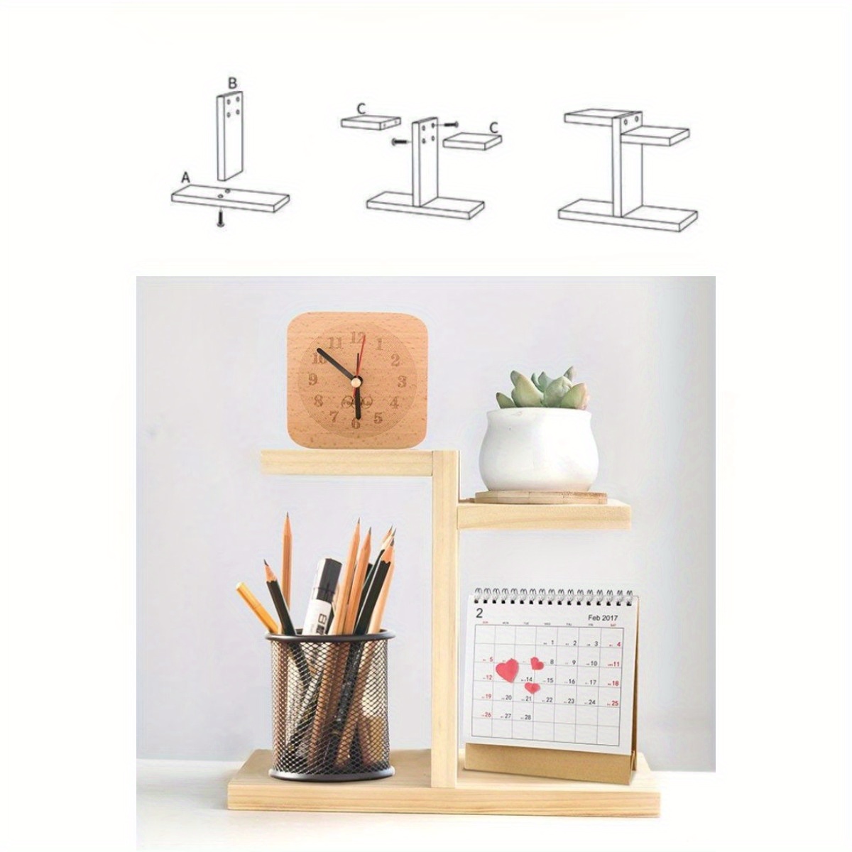 Desktop Shelf Wooden Shelf Small Flower Shelf Suitable Temu
