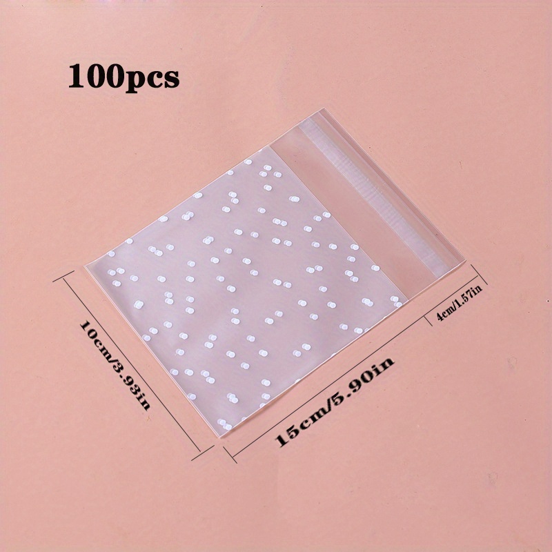Transparent Plastic Bags Candy Packaging Bag Christmas DIY Party Gift Bag  100Pcs